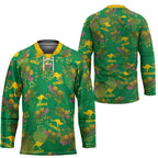 Australia Billy Buttons Hockey Jersey Aussie Pycnosorus Kangaroo Seamless Style