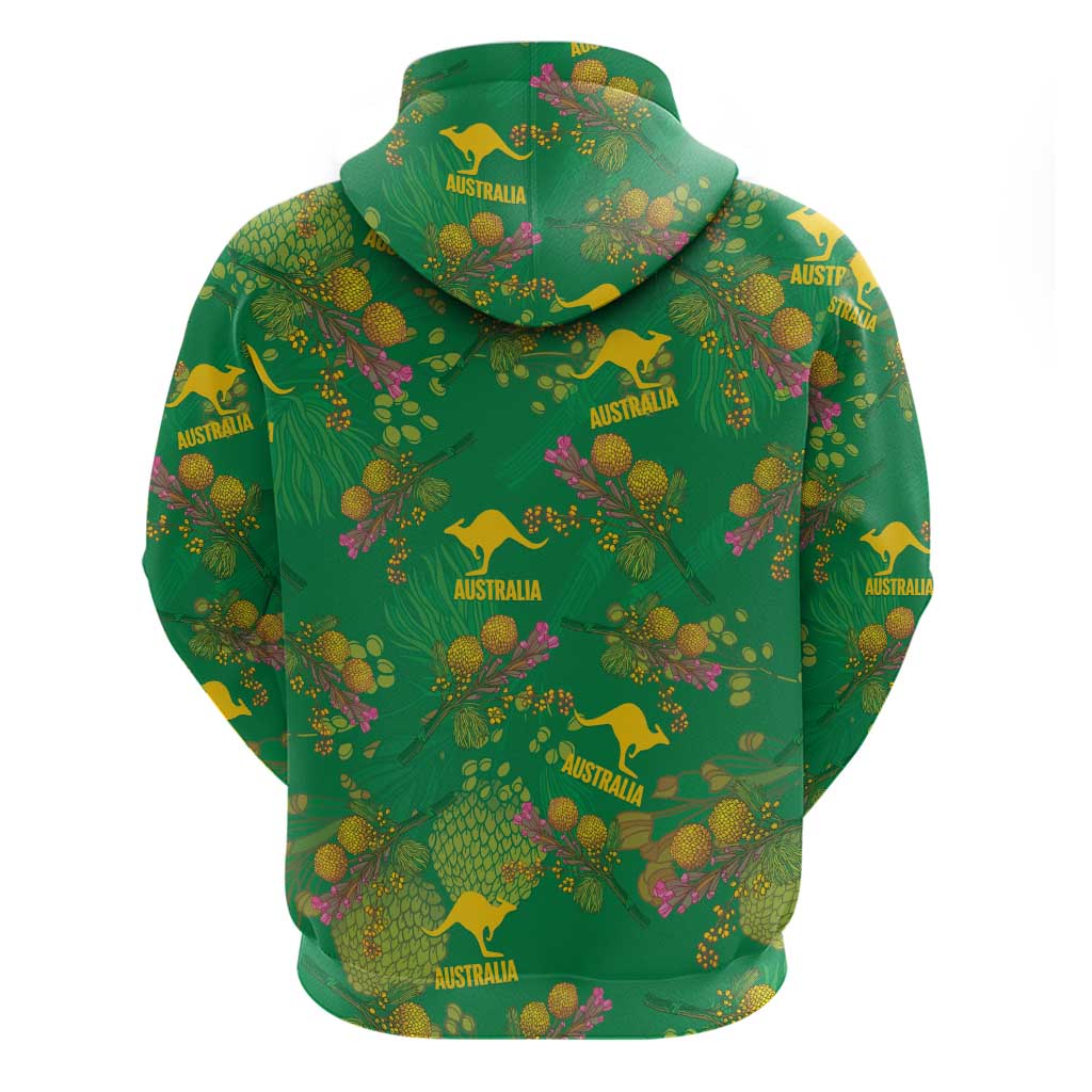Australia Billy Buttons Hoodie Aussie Pycnosorus Kangaroo Seamless Style