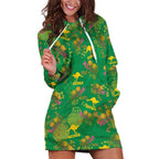 Australia Billy Buttons Hoodie Dress Aussie Pycnosorus Kangaroo Seamless Style