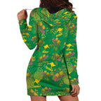 Australia Billy Buttons Hoodie Dress Aussie Pycnosorus Kangaroo Seamless Style