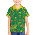 Australia Billy Buttons Kid Hawaiian Shirt Aussie Pycnosorus Kangaroo Seamless Style
