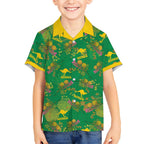 Australia Billy Buttons Kid Hawaiian Shirt Aussie Pycnosorus Kangaroo Seamless Style