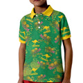 Australia Billy Buttons Kid Polo Shirt Aussie Pycnosorus Kangaroo Seamless Style