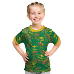 Australia Billy Buttons Kid T Shirt Aussie Pycnosorus Kangaroo Seamless Style