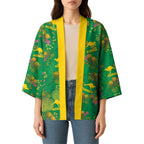 Australia Billy Buttons Kimono Aussie Pycnosorus Kangaroo Seamless Style