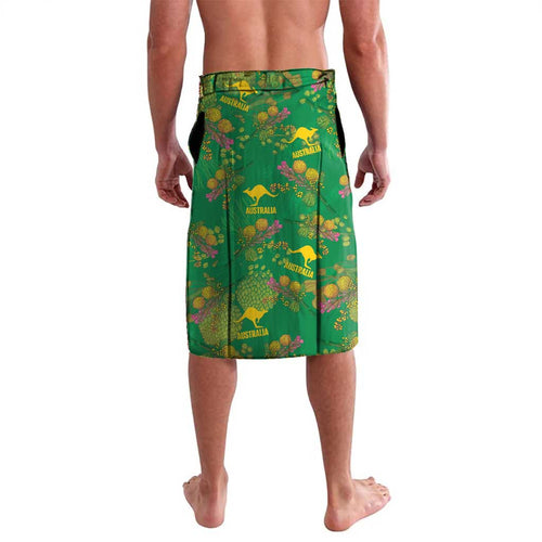Australia Billy Buttons Lavalava Aussie Pycnosorus Kangaroo Seamless Style