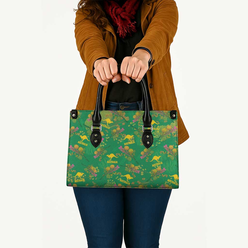 Australia Billy Buttons Leather Bag Aussie Pycnosorus Kangaroo Seamless Style