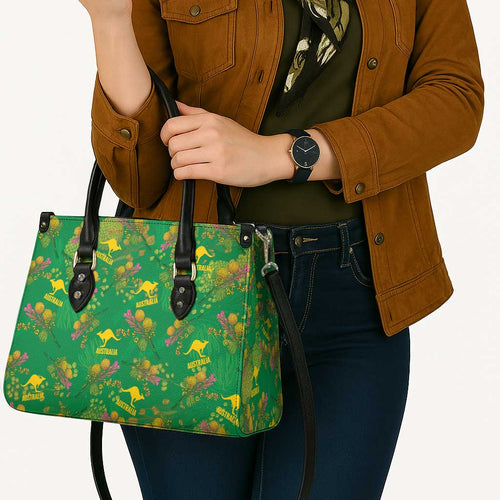 Australia Billy Buttons Leather Bag Aussie Pycnosorus Kangaroo Seamless Style
