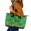 Australia Billy Buttons Leather Tote Bag Aussie Pycnosorus Kangaroo Seamless Style