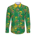 Australia Billy Buttons Long Sleeve Button Shirt Aussie Pycnosorus Kangaroo Seamless Style