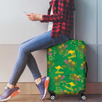 Australia Billy Buttons Luggage Cover Aussie Pycnosorus Kangaroo Seamless Style