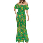 Australia Billy Buttons Mermaid Dress Aussie Pycnosorus Kangaroo Seamless Style
