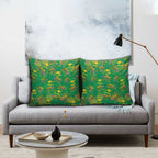 Australia Billy Buttons Pillow Cover Aussie Pycnosorus Kangaroo Seamless Style