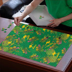 Australia Billy Buttons Puzzle Aussie Pycnosorus Kangaroo Seamless Style