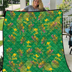 Australia Billy Buttons Quilt Aussie Pycnosorus Kangaroo Seamless Style