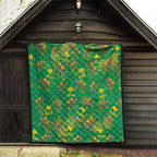 Australia Billy Buttons Quilt Aussie Pycnosorus Kangaroo Seamless Style