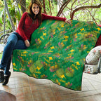Australia Billy Buttons Quilt Aussie Pycnosorus Kangaroo Seamless Style