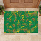 Australia Billy Buttons Rubber Doormat Aussie Pycnosorus Kangaroo Seamless Style