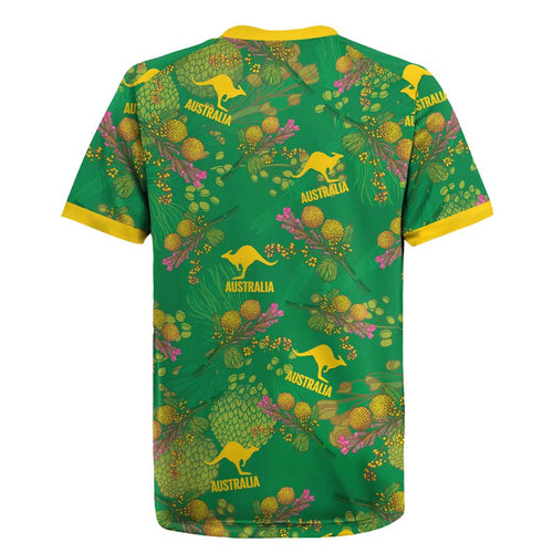 Australia Billy Buttons Rugby Jersey Aussie Pycnosorus Kangaroo Seamless Style