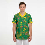 Australia Billy Buttons Scrub Top Aussie Pycnosorus Kangaroo Seamless Style