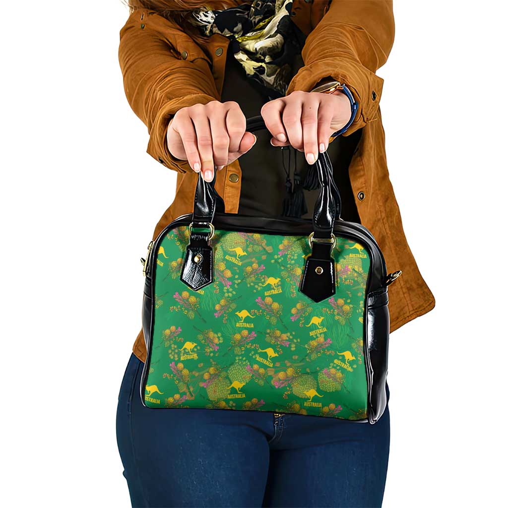 Australia Billy Buttons Shoulder Handbag Aussie Pycnosorus Kangaroo Seamless Style