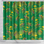 Australia Billy Buttons Shower Curtain Aussie Pycnosorus Kangaroo Seamless Style