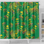 Australia Billy Buttons Shower Curtain Aussie Pycnosorus Kangaroo Seamless Style