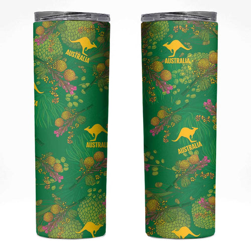 Australia Billy Buttons Skinny Tumbler Aussie Pycnosorus Kangaroo Seamless Style