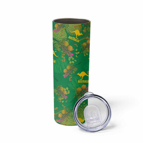Australia Billy Buttons Skinny Tumbler Aussie Pycnosorus Kangaroo Seamless Style