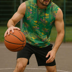 Australia Billy Buttons Sleeveless Hoodie Aussie Pycnosorus Kangaroo Seamless Style