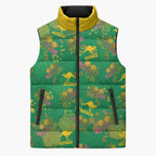 Australia Billy Buttons Sleeveless Puffer Jacket Aussie Pycnosorus Kangaroo Seamless Style