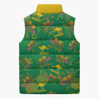 Australia Billy Buttons Sleeveless Puffer Jacket Aussie Pycnosorus Kangaroo Seamless Style