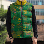 Australia Billy Buttons Sleeveless Puffer Jacket Aussie Pycnosorus Kangaroo Seamless Style