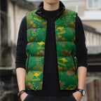 Australia Billy Buttons Sleeveless Puffer Jacket Aussie Pycnosorus Kangaroo Seamless Style