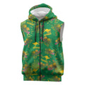 Australia Billy Buttons Sleeveless Zip Hoodie Aussie Pycnosorus Kangaroo Seamless Style