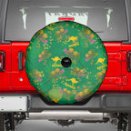 Australia Billy Buttons Spare Tire Cover Aussie Pycnosorus Kangaroo Seamless Style