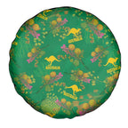 Australia Billy Buttons Spare Tire Cover Aussie Pycnosorus Kangaroo Seamless Style
