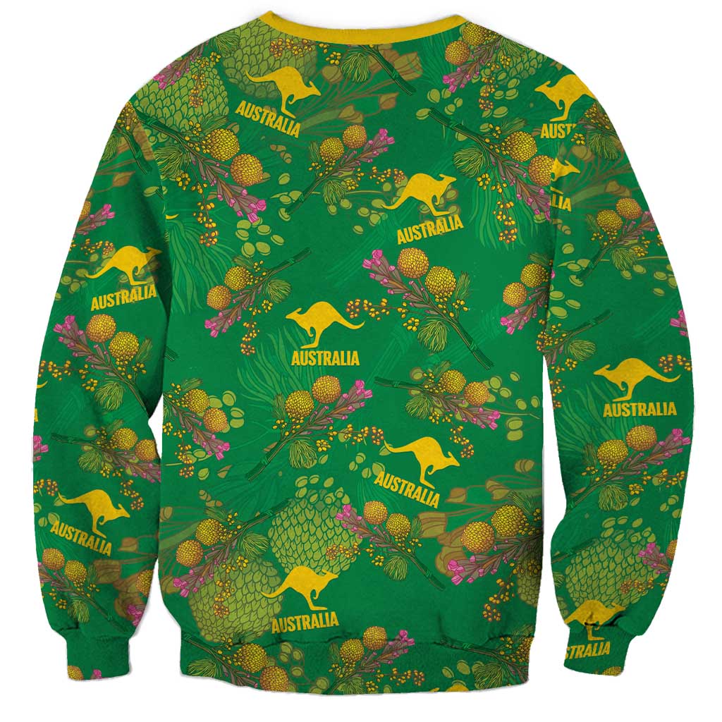 Australia Billy Buttons Sweatshirt Aussie Pycnosorus Kangaroo Seamless Style