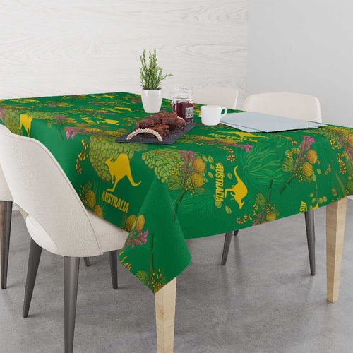 Australia Billy Buttons Tablecloth Aussie Pycnosorus Kangaroo Seamless Style