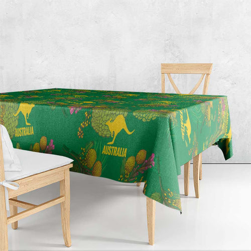 Australia Billy Buttons Tablecloth Aussie Pycnosorus Kangaroo Seamless Style