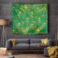 Australia Billy Buttons Tapestry Aussie Pycnosorus Kangaroo Seamless Style