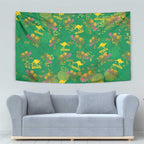 Australia Billy Buttons Tapestry Aussie Pycnosorus Kangaroo Seamless Style