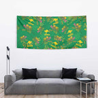 Australia Billy Buttons Tapestry Aussie Pycnosorus Kangaroo Seamless Style