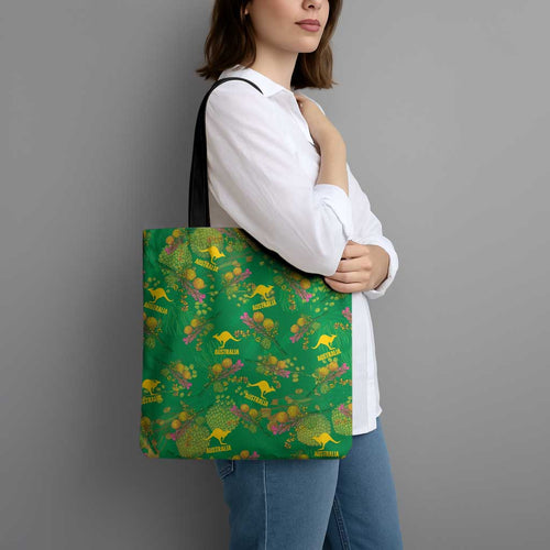 Australia Billy Buttons Tote Bag Aussie Pycnosorus Kangaroo Seamless Style