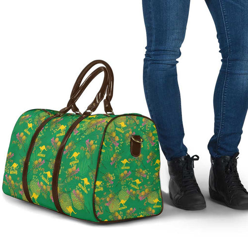 Australia Billy Buttons Travel Bag Aussie Pycnosorus Kangaroo Seamless Style