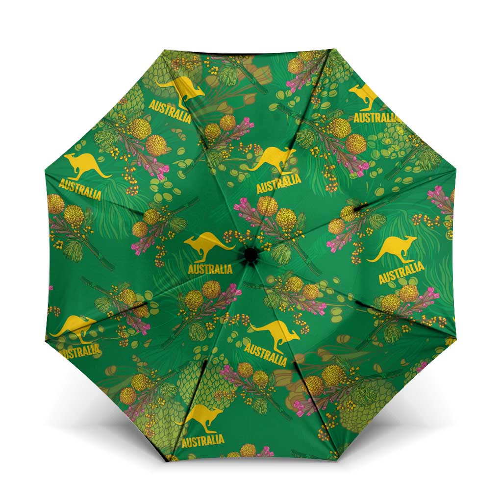 Australia Billy Buttons Umbrella Aussie Pycnosorus Kangaroo Seamless Style