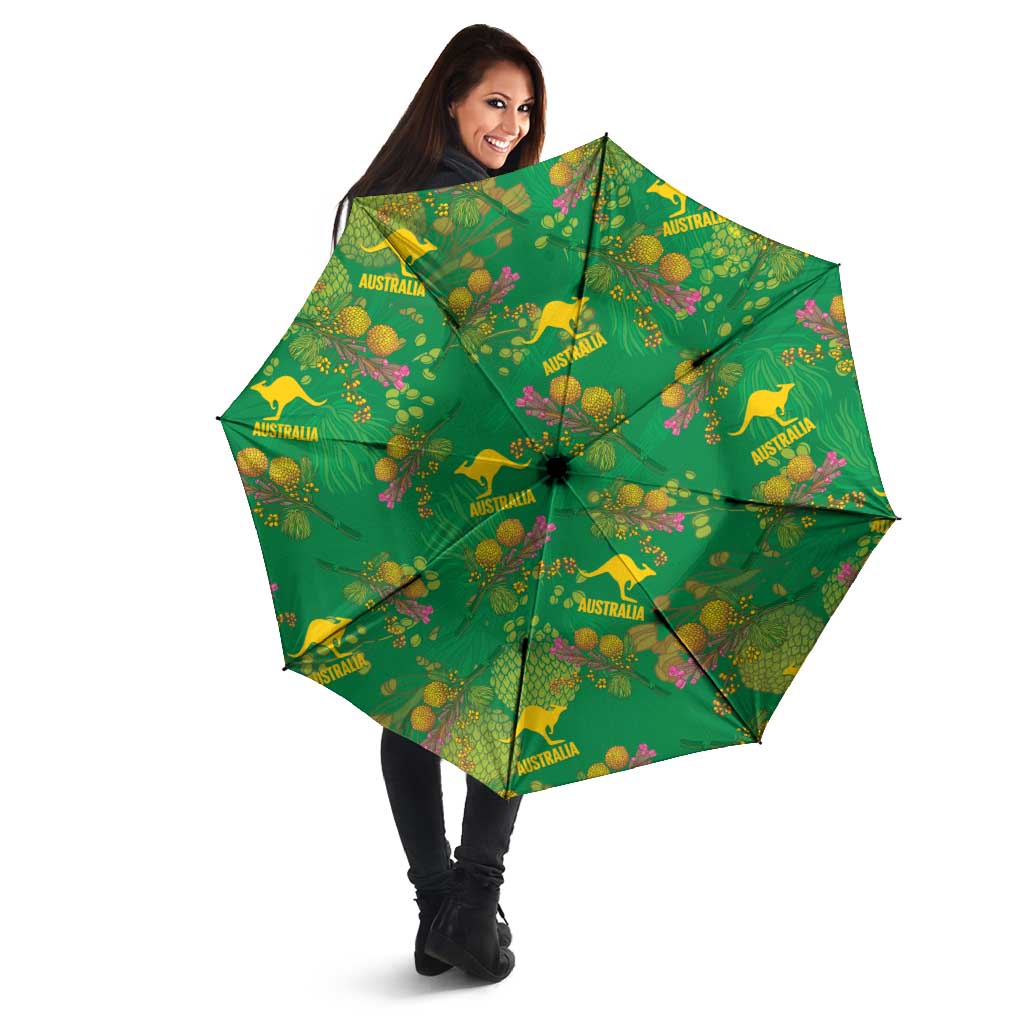 Australia Billy Buttons Umbrella Aussie Pycnosorus Kangaroo Seamless Style