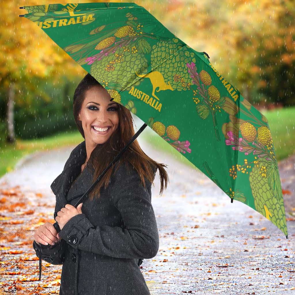 Australia Billy Buttons Umbrella Aussie Pycnosorus Kangaroo Seamless Style
