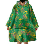 Australia Billy Buttons Wearable Blanket Hoodie Aussie Pycnosorus Kangaroo Seamless Style
