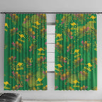 Australia Billy Buttons Window Curtain Aussie Pycnosorus Kangaroo Seamless Style